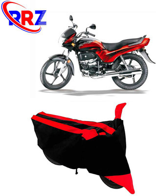 RRZ Waterproof Two Wheeler Cover for Hero(Passion Plus, Black, Red)