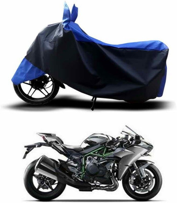 DeepShakshi AUTOMOTIVE Waterproof Two Wheeler Cover for Kawasaki(Ninja, Blue, Black)