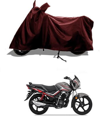 KEDIT Two Wheeler Cover for TVS(Star City, Maroon)