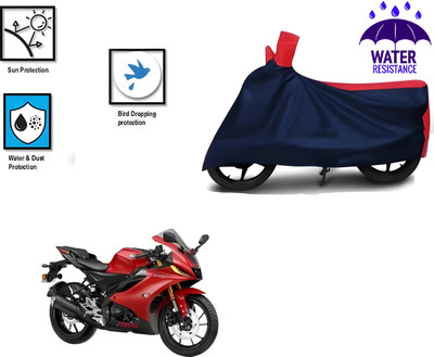 smwzxyu Waterproof Two Wheeler Cover for Yamaha(R15, Red, Blue, Multicolor)
