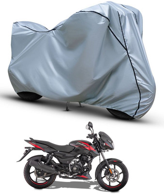 Car Life Waterproof Two Wheeler Cover for Bajaj(Pulsar, Silver, Black)