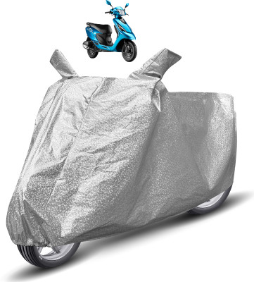 MOCKHE Waterproof Two Wheeler Cover for TVS(Zest, Silver)
