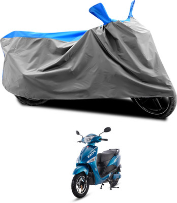 CODOKI Waterproof Two Wheeler Cover for Hero(Electric Optima, Grey, Blue)