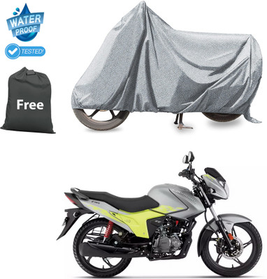 PAGORA Waterproof Two Wheeler Cover for Hero(Glamour Blaze, Silver)