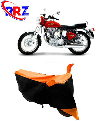 RRZ Waterproof Two Wheeler Cover for Royal Enfield(Electra 5S, Black, Orange)