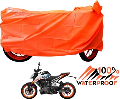 DeepShakshi AUTOMOTIVE Waterproof Two Wheeler Cover for KTM(125 Duke BS6, Orange)