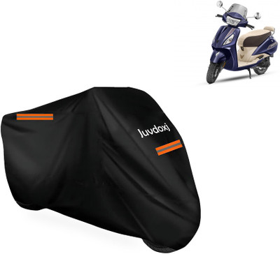Juvdoxj Waterproof Two Wheeler Cover for TVS(Jupiter classic, Black)