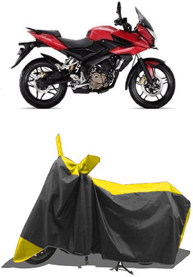 SUGASHRI Waterproof Two Wheeler Cover for Bajaj(Pulsar AS 150, Yellow, Black)