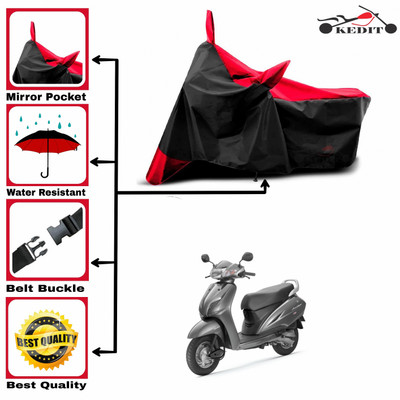 AASHTIK MART Two Wheeler Cover for Honda(Activa, Red, Black)