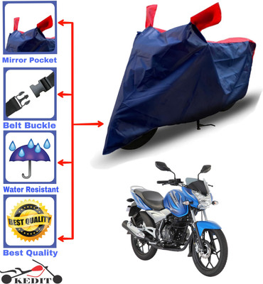 KEDIT Two Wheeler Cover for Bajaj(Discover 125 DTS-i, Red, Blue)