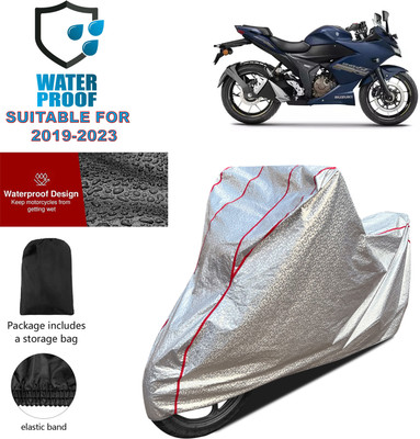 PAGORA Waterproof Two Wheeler Cover for Suzuki(Gixxer SF, Silver)