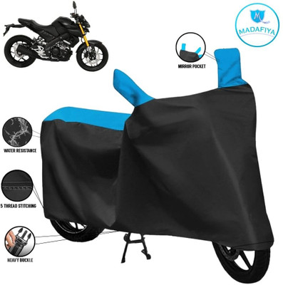 MADAFIYA Waterproof Two Wheeler Cover for Yamaha(MT 15, Black, Blue)