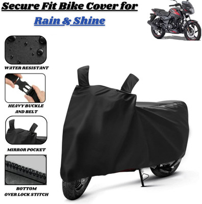 Delphinium Waterproof Two Wheeler Cover for Bajaj(Pulsar 150, Black)