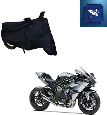 Mdstar Waterproof Two Wheeler Cover for Kawasaki(Ninja, Black)