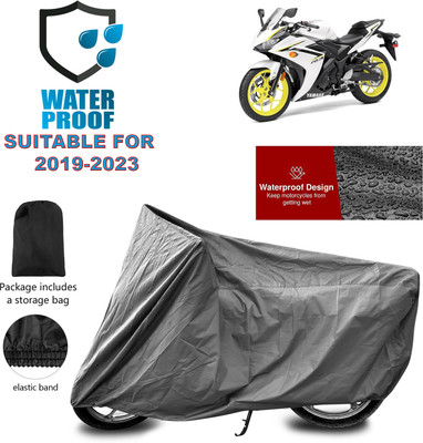 GOSHIV-car and bike accessories Waterproof Two Wheeler Cover for Yamaha(YZF R3, Grey)