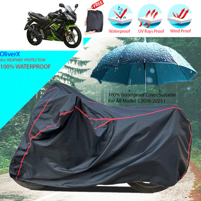 OliverX Waterproof Two Wheeler Cover for Yamaha(YZF R15S, Black)