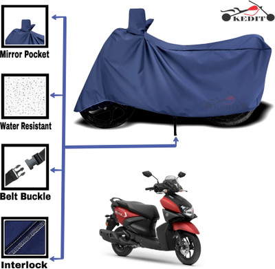 KEDIT Two Wheeler Cover for Yamaha(Ray-ZR 125FI, Blue)