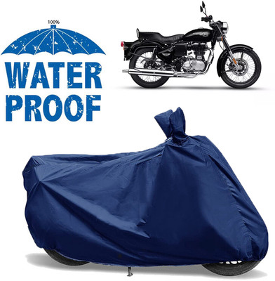 AutoGalaxy Waterproof Two Wheeler Cover for Royal Enfield(Bullet 350, Blue)