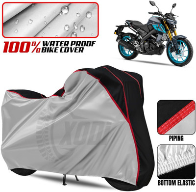 xodi Waterproof Two Wheeler Cover for Yamaha(MT 15 New BS6, Silver, Black)