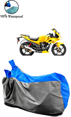 Autofly Waterproof Two Wheeler Cover for Hero(Karizma, Grey, Blue)