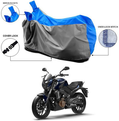 SEBONGO Waterproof Two Wheeler Cover for Bajaj(Dominar, Blue, Grey)