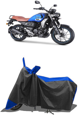 SUGASHRI Waterproof Two Wheeler Cover for Yamaha(FZ-X, Blue, Black)