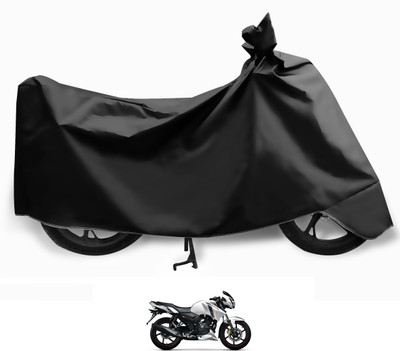 DeepShakshi AUTOMOTIVE Two Wheeler Cover for TVS(Apache RTR 160, Black)