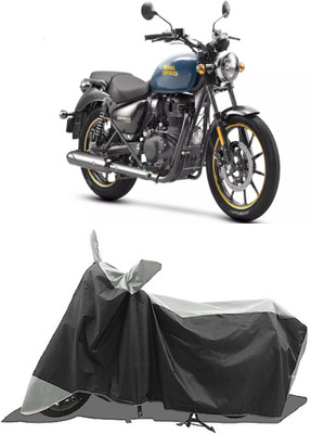 GROFATIK Two Wheeler Cover for Royal Enfield(Meteor 350, Grey)