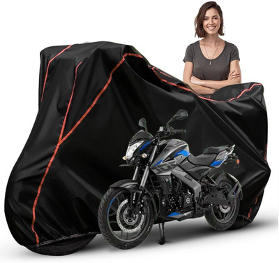 Car Styling Waterproof Two Wheeler Cover for Bajaj(Pulsar NS 200, Black, Red, Multicolor)