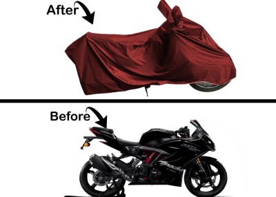 Archistylo Waterproof Two Wheeler Cover for TVS(Apache RR 310, Maroon)