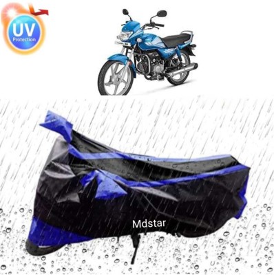 Mdstar Waterproof Two Wheeler Cover for Universal For Bike(Africa Twin, Blue, Black)