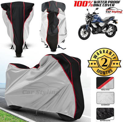 Car Styling Waterproof Two Wheeler Cover for Yamaha(FZ, Silver, Black)