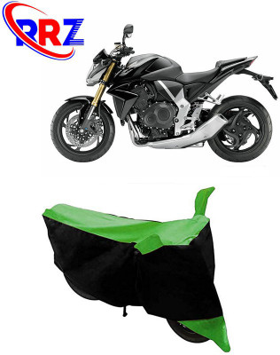 RRZ Waterproof Two Wheeler Cover for Honda(CB1000R Plus, Black, Green)