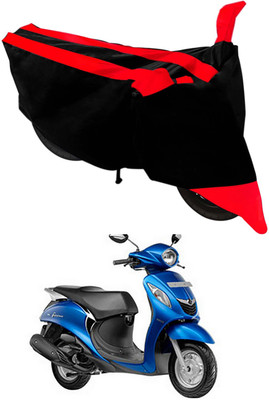 Mdstar Waterproof Two Wheeler Cover for Yamaha(Fascino, Red, Black)