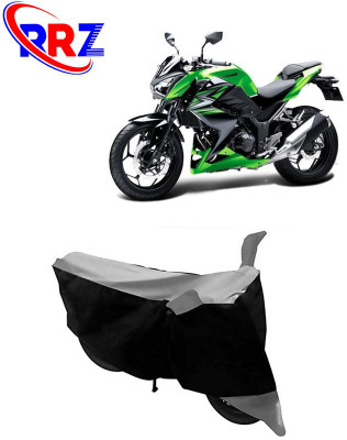 RRZ Waterproof Two Wheeler Cover for Kawasaki(Z250, Black, Grey)