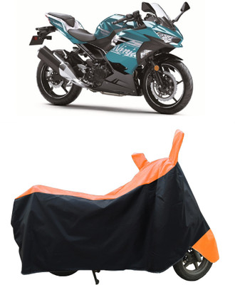 Coxtor Waterproof Two Wheeler Cover for Kawasaki(Ninja 400 BS6, Orange)