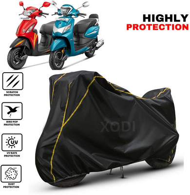 xodi Waterproof Two Wheeler Cover for Hero(Pleasure, Black, Yellow)