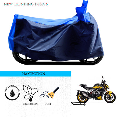 ANTHUB Waterproof Two Wheeler Cover for TVS(Apache RTR 310, Black, Blue)