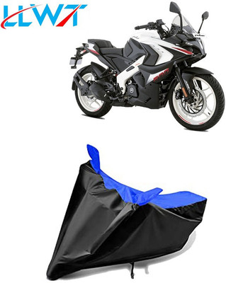 KPIND Waterproof Two Wheeler Cover for Bajaj(Pulsar RS 200, Black, Blue)