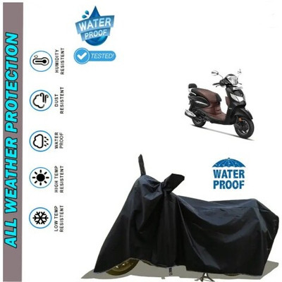 Tritika Waterproof Two Wheeler Cover for Hero(Pleasure Plus, Black)