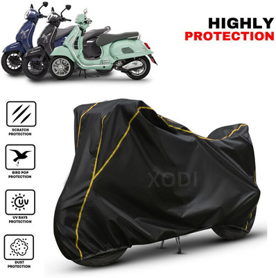 xodi Waterproof Two Wheeler Cover for Bajaj(Chetak, Black, Yellow)