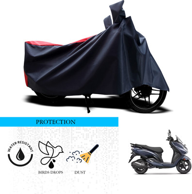 SnehaSales Waterproof Two Wheeler Cover for Suzuki(Burgman Electric, Black, Red)