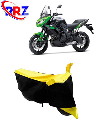 RRZ Waterproof Two Wheeler Cover for Kawasaki(Versys 650, Black, Yellow)