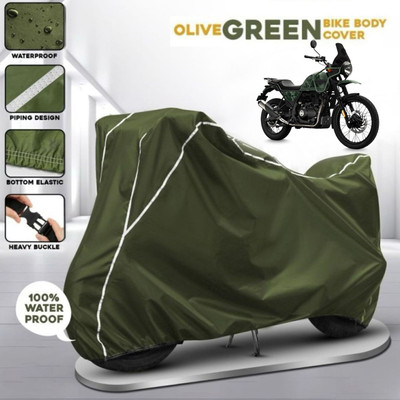 Shiv Kanha Waterproof Two Wheeler Cover for Royal Enfield(Himalayan, Green)