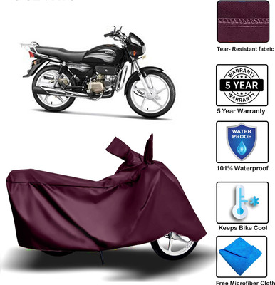 MISSION COLLECTION Waterproof Two Wheeler Cover for Hero(Splendor Plus, Maroon)