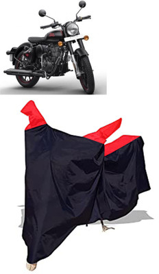 Amexride Two Wheeler Cover for Royal Enfield(Bullet 350, Black)