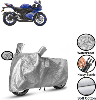 PAGORA Waterproof Two Wheeler Cover for Yamaha(YZF R15 V3 BS6, Silver)