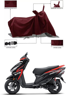 RAQTRO Waterproof Two Wheeler Cover for Honda(Grazia BS6, Maroon)