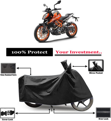 Amexride Two Wheeler Cover for KTM(Duke 390 ABS, Black)