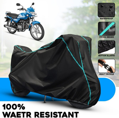 xodi Waterproof Two Wheeler Cover for Hero(HF Deluxe BS6, Black, Multicolor)